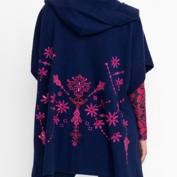 NWT Johnny Was Biya JW Workshop The Classic Cape Embroidered Hooded O/S One Size - Picture 3 of 10